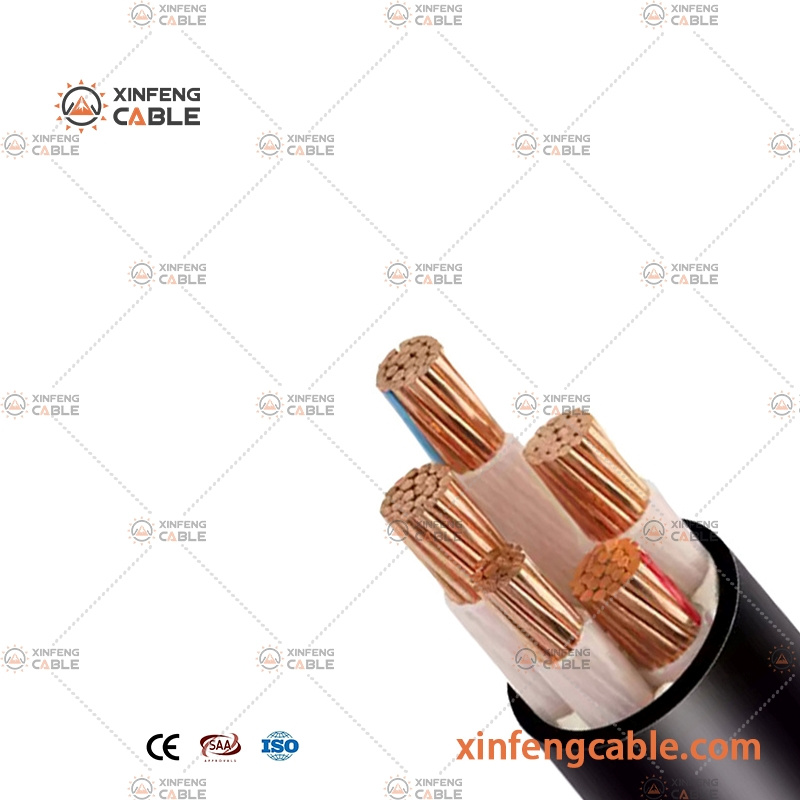 Low Voltage 0.6/1kv 3*120+2*70mm2 5 Core Aluminum Cable
