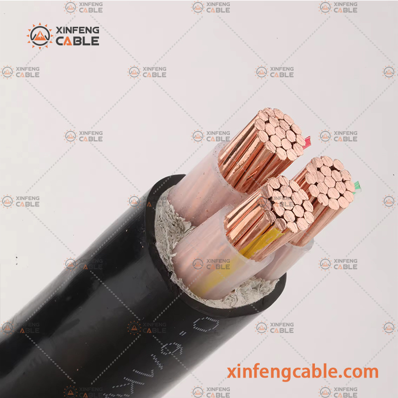 Low Voltage 0.6/1kv 4 Cores Wire XLPE PVC Underground Copper Conductor Power Cable