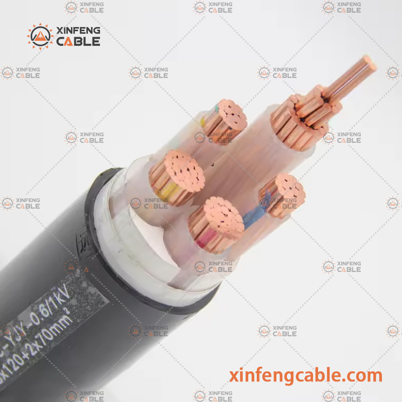 Low Voltage 0.6/1kv XLPE PVC 4 Core 95mm Underground Copper Conductor Power Cable