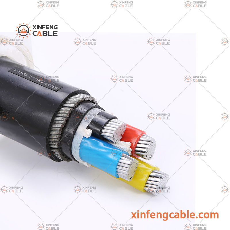 China Cabo de Energia Subterrâneo Armado com Isolamento de XLPE PVC de Baixa Tensão 0.6/1kv fabricação e fornecedor