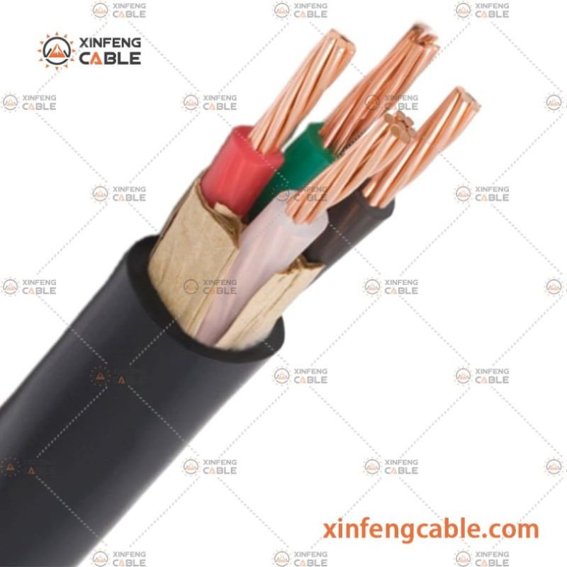 Low Voltage Copper Core Power Cable XLPE Insulation PVC Sheath