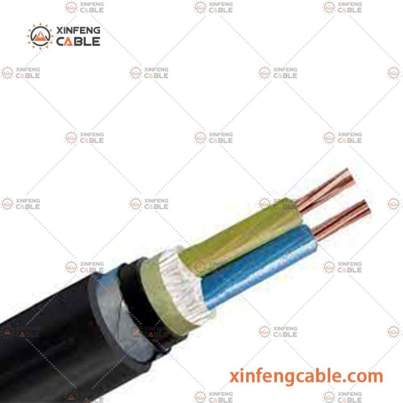 Cable de potencia de conductor de cobre multicore de baja tensión con aislamiento de XLPE y funda de PVC con armadura