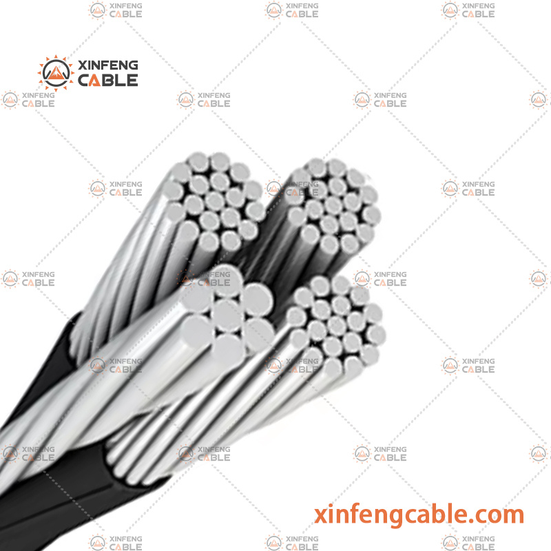 Low Voltage Palomino 3*2AWG+2AWG Quadruplex Service Drop ABC Cable