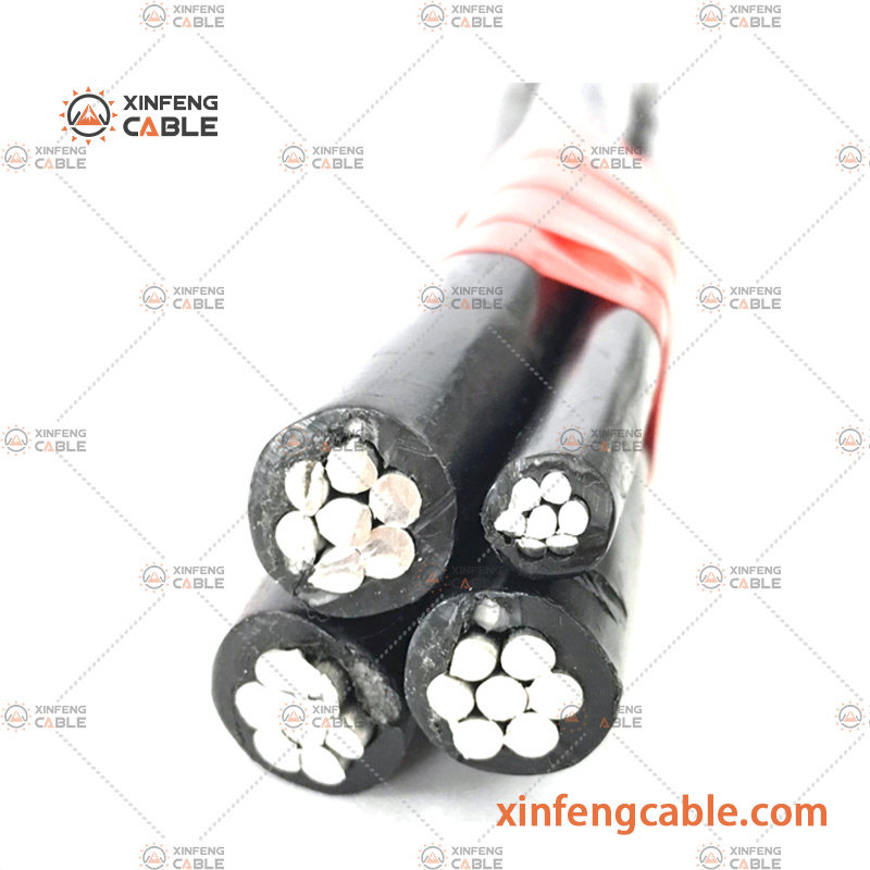 Low Voltage XLPE Insulated NFC Standard Multi-Core Single Core Aerial Bundle Cable 0.6/1kv
