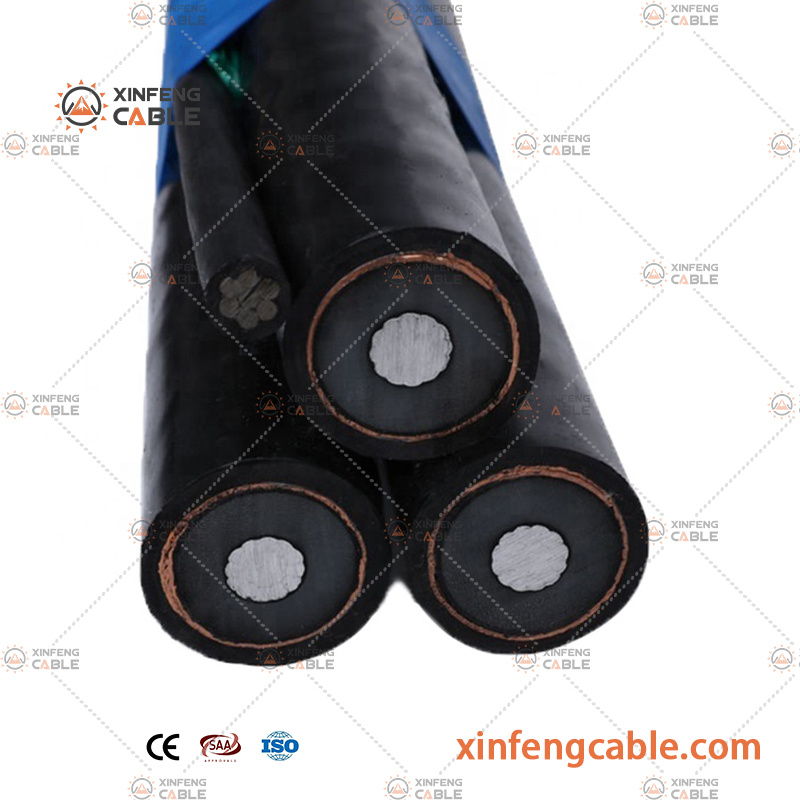 Medium Voltage 1-35kv ABC Overhead 3 Phase Wire Aluminum Service Drop Cable