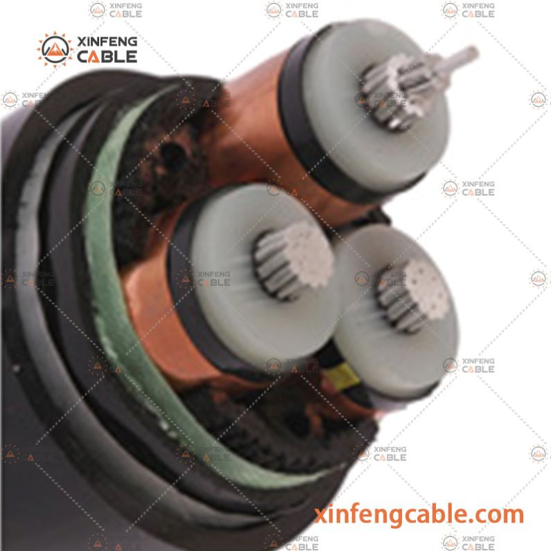 Medium Voltage 1 Core 3 Cores 36kv Armoured Underground Electric Power Cable