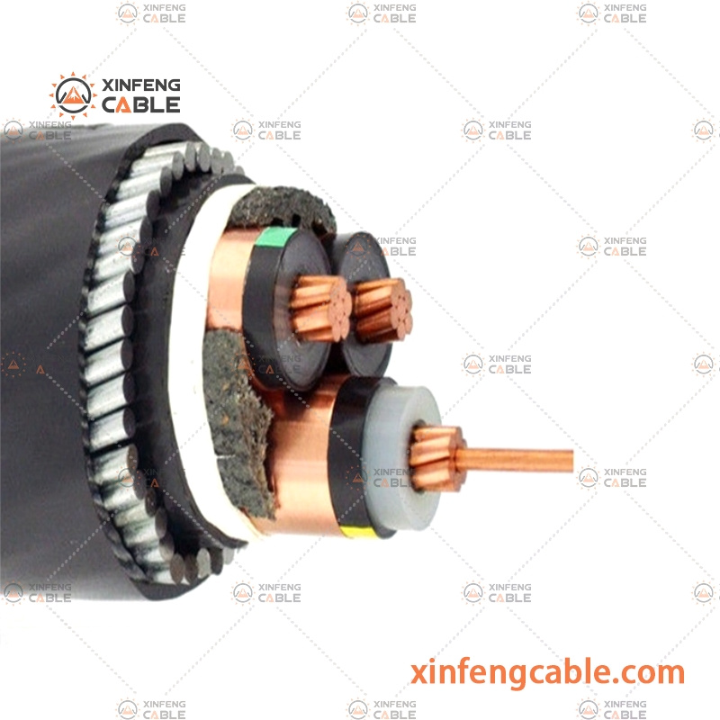 Medium Voltage 10kv 8.7/15kv Copper Core Steel-Tape Armoured Cable for Engineering Project