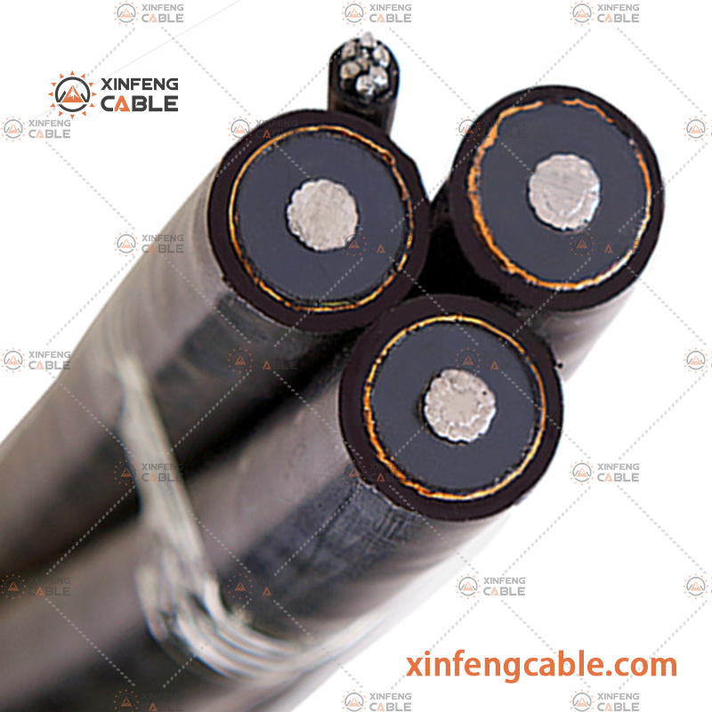 Câble Aérien à Conducteurs Isolés XLPE/PVC de Moyenne Tension 11kv Spécification 3 Câble ABC Surcharge