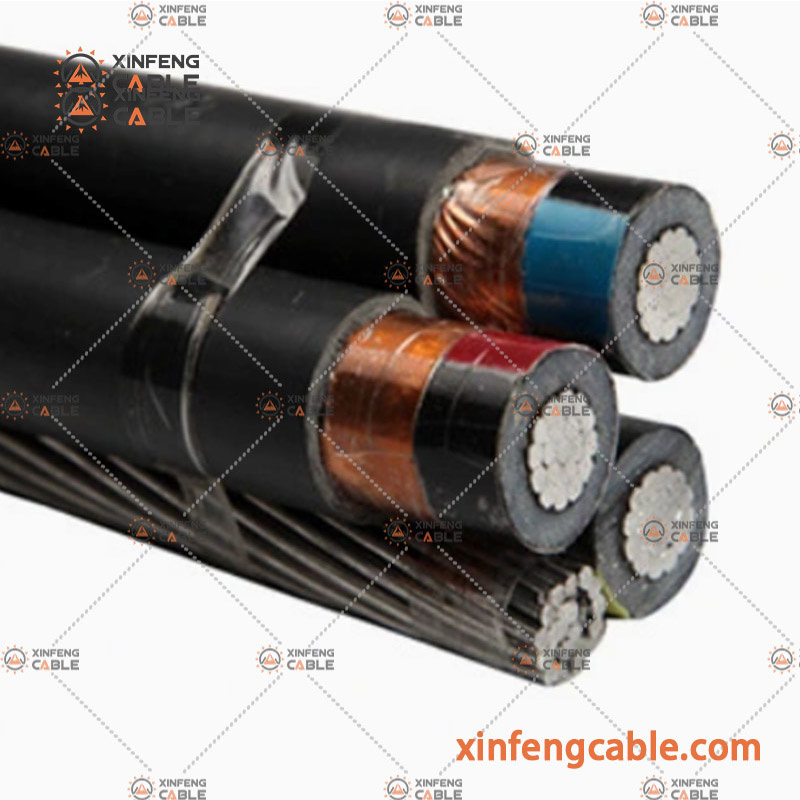 Câble aérien en aluminium à faisceau isolé XLPE à moyenne tension à 3 cœur monoconducteur