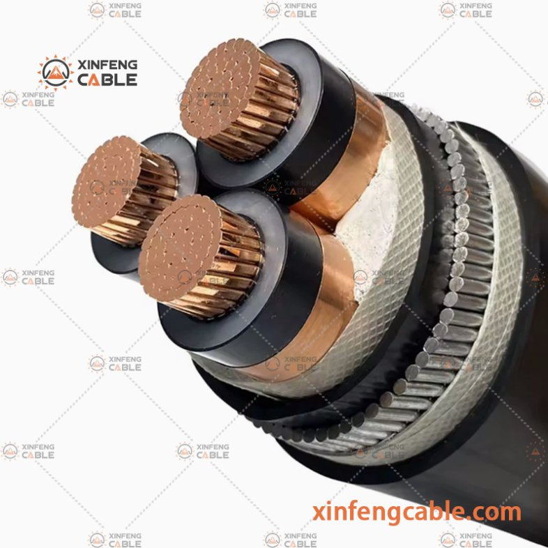 N2xsy (CU/XLPE/CWS/PVC) 18/30 Kv Multicore Medium Voltage Power Copper Cable