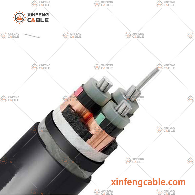 N2xsy/Na2xsy Câble en cuivre armé isolé XLPE 11kv 3 Cœur 120mm2