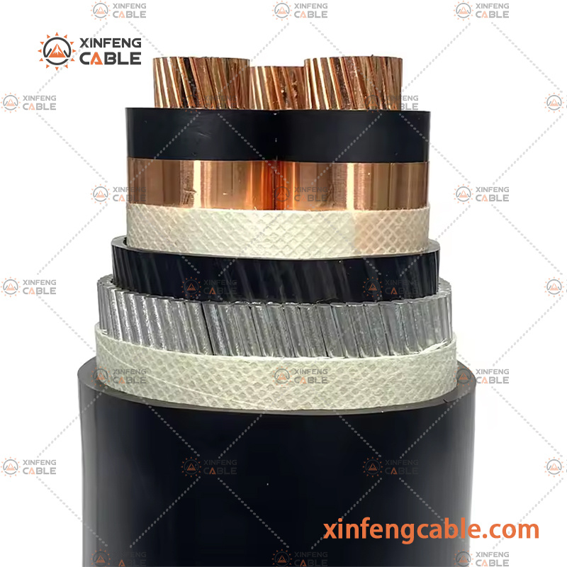 Na2xy Na2X2y Na2xsy Cabo de Potência Armado com Isolamento Trifásico Mv Al/XLPE/PVC/PE com Revestimento Retardante de Chama