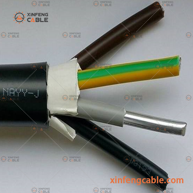 Nayy Na2xy 3+1 3+2 Cabo de Potência de Condutor de Alumínio PVC XLPE com Fio de Aterramento