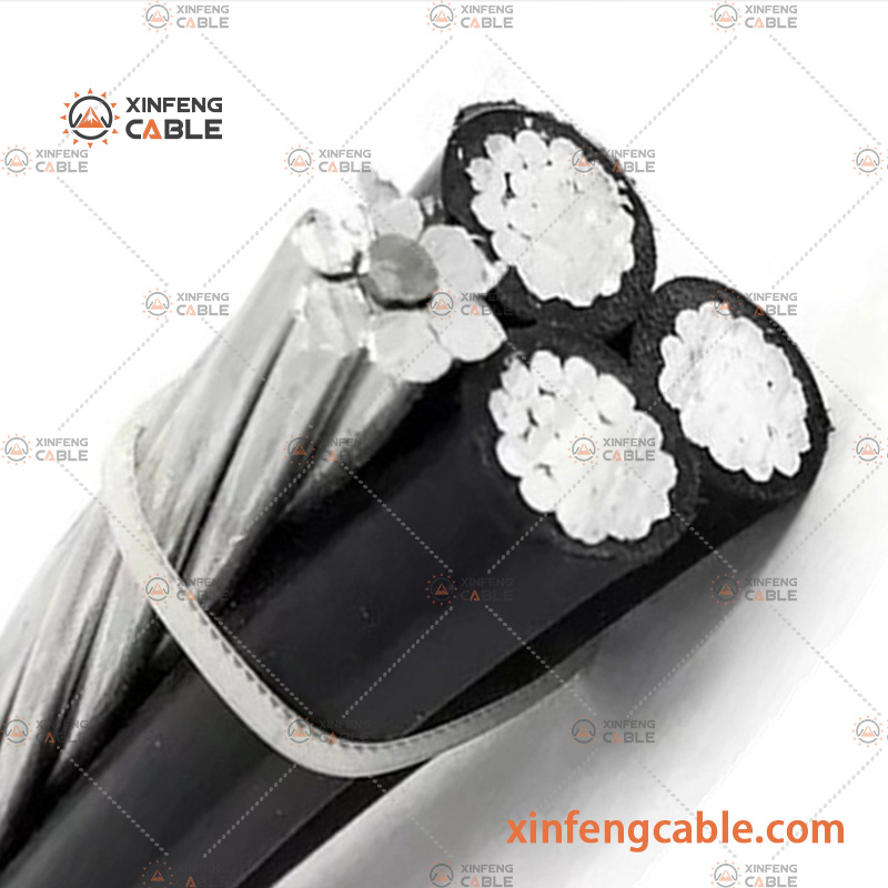 Overhead Insulated Aluminium Conductor Low Voltage Aerial Bundled ABC Cable