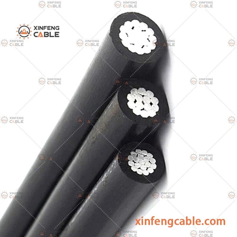 Câble électrique aérien 0.6/1 Kv conducteurs en Al isolés en PE E-A2y câble