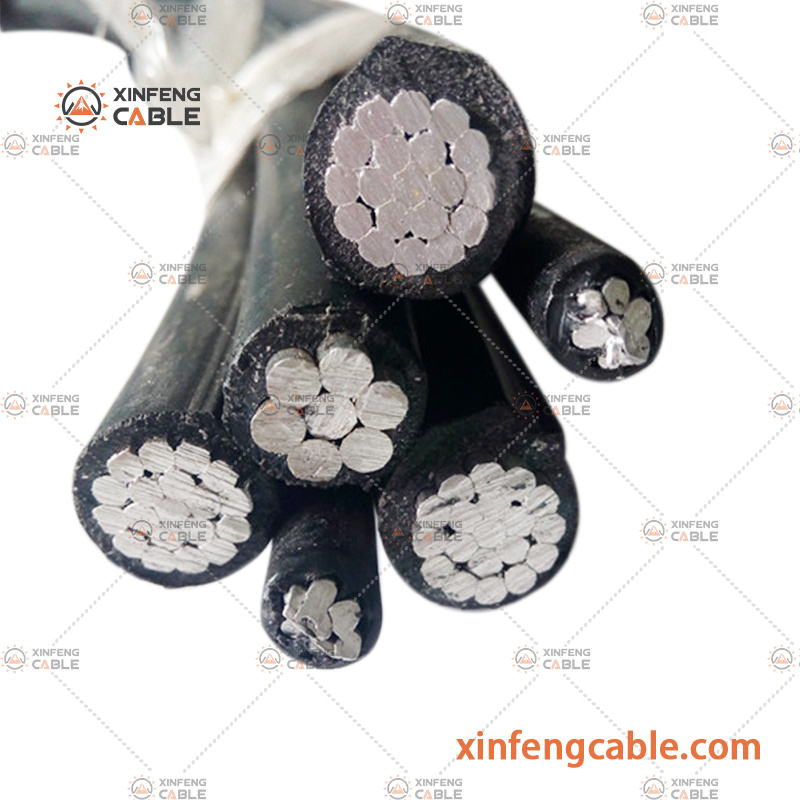 Overhead XLPE Insulated NFC Standard 150mm2 0.6/1kv Low Voltage Aerial Bundle Cable