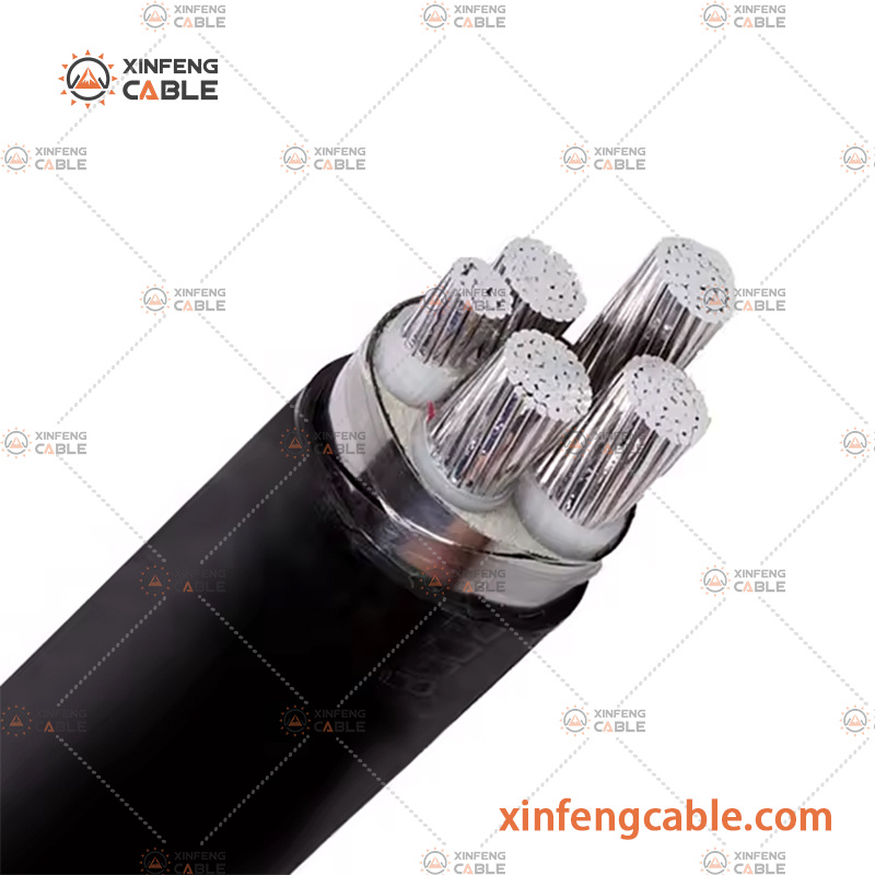 PVC Insulated Aluminum Conductor Double Steel Tape Armoured Sta Power Cable 3X185+95mm2 Lvav Cable