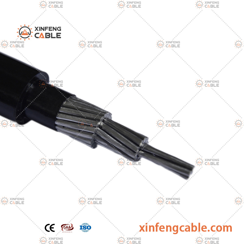 Sans 1713 ABC Insulated Power Cables 3.8/6.6kv 3X120mm2 Support Core 50mm2