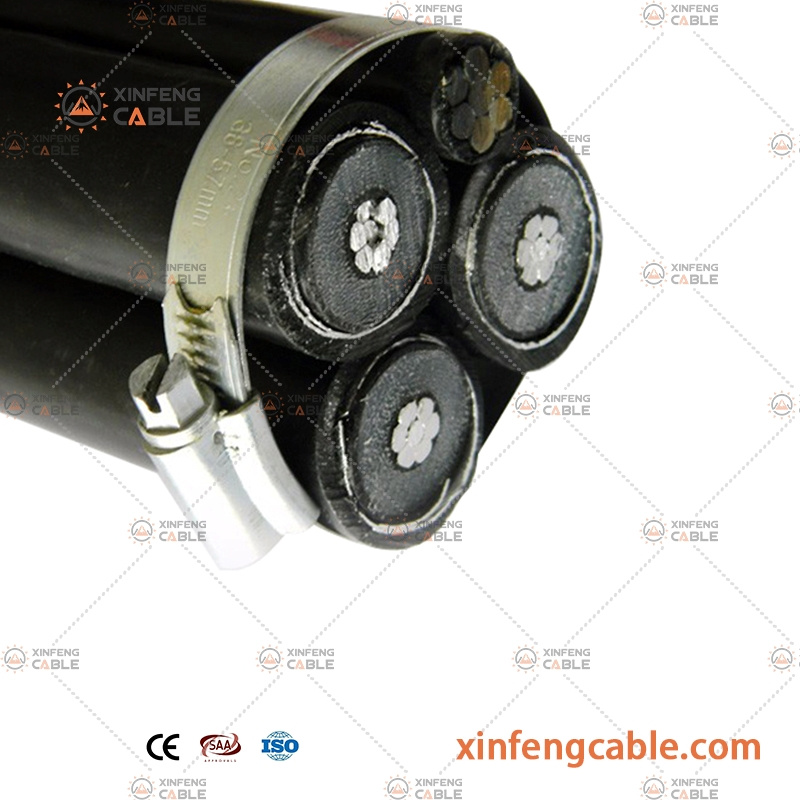 Chine Sans 1713 câble filaire ABC 3.8/6.6kv 3X50mm2 avec noyau de support fabrication et fournisseur
