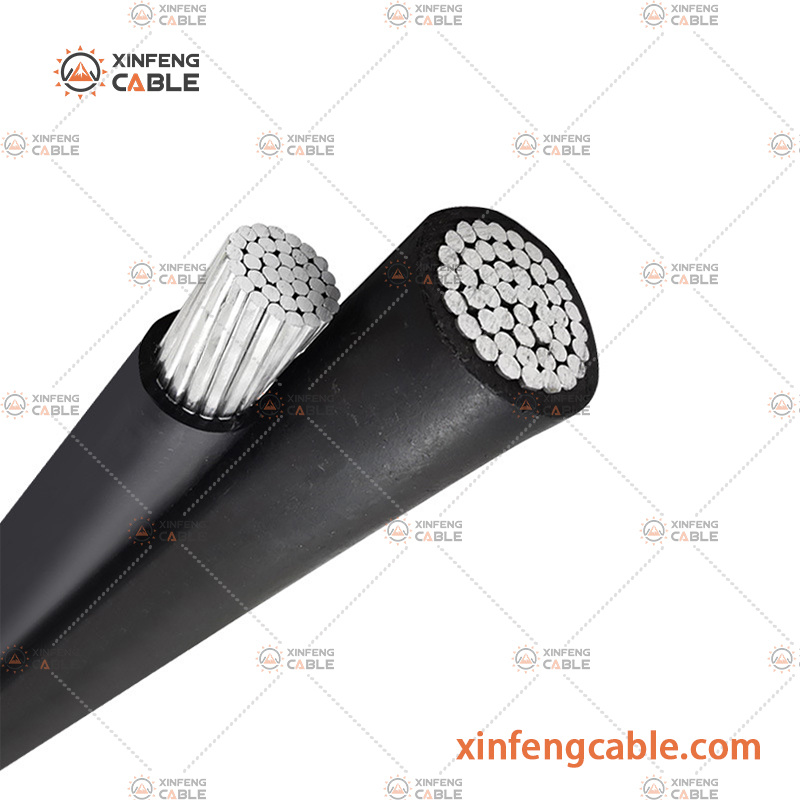 Single Bare Aluminum Conductor PE PVC Insulation Aerial Bundled Cables