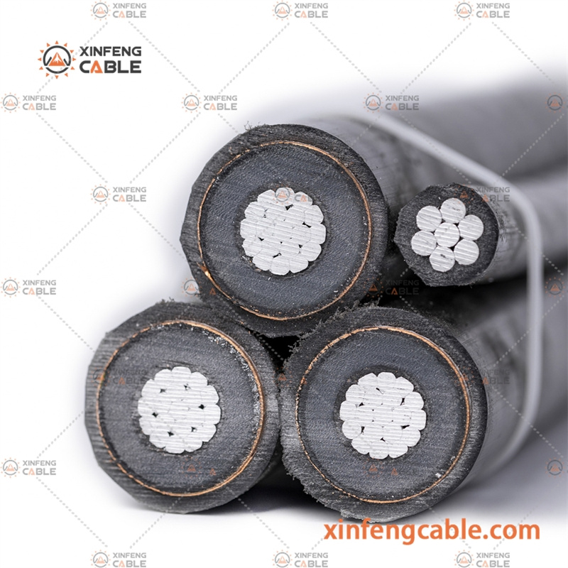 Trois câbles torsadés isolés à un cœur 22 de grade Kv 95 mm²
