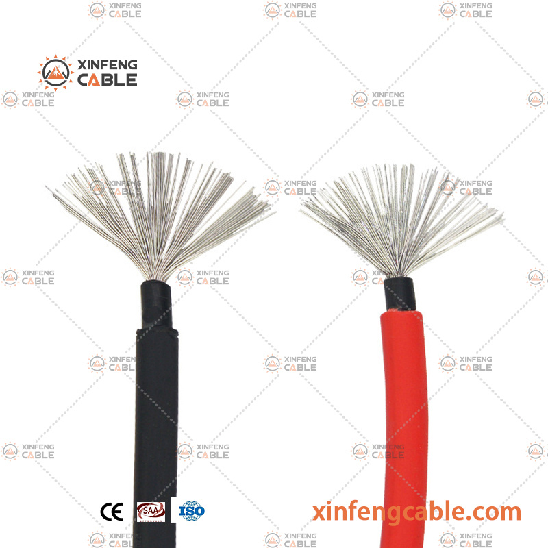 Tin Plated Copper 1500V DC 1X6mm2 4mm2 10mm2 Solar PV Power Cable