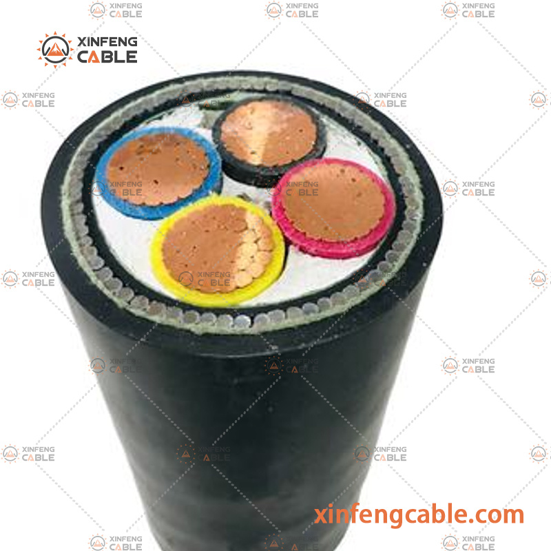 Souterrain 0.6/1kv 120mm 150mm 185mm 240mm XLPE 4 Câble d′alimentation blindé à âme