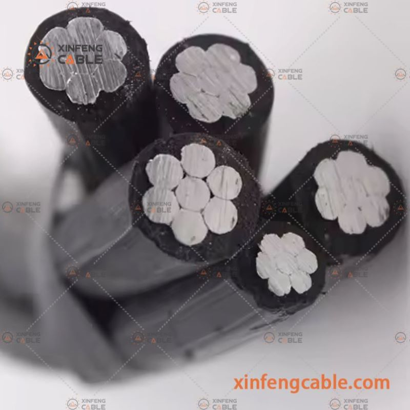 XLPE Insulated PVC Jacked Overhead ABC (Aerial Bundle Cable) Transmission Line