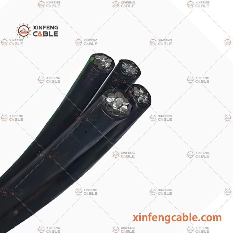 XLPE Insulation Aluminium 3 Cores ABC Aerial Bundled Conductor 0.6/1kv Transmission Line Overhead Cable
