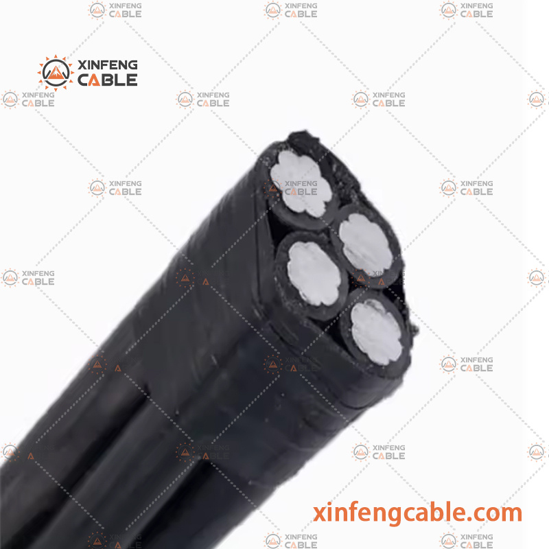 XLPE NFC Standard 4 Core LV ABC Aerial Bunch Overhead Power Cable