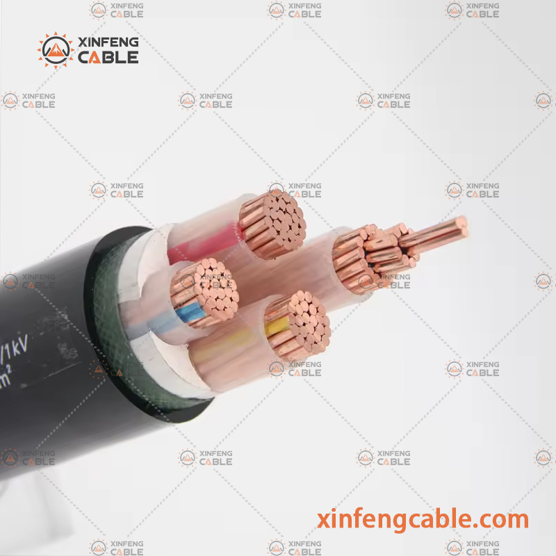 XLPE PVC Insulated Low Voltage Copper Alloy Power Cable Underground 4 Core Armoured Electric Cable