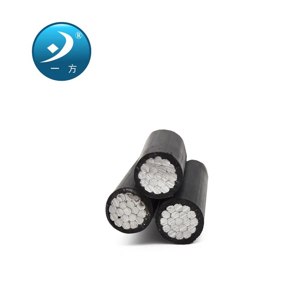 0.6/1kv ABC Overhead Aerial Bundle Cable XLPE Insulated PVC Jacked Quadruplex Duplex Aluminum ACSR Neutral Electrical AAC Conductor (1/0AWG)