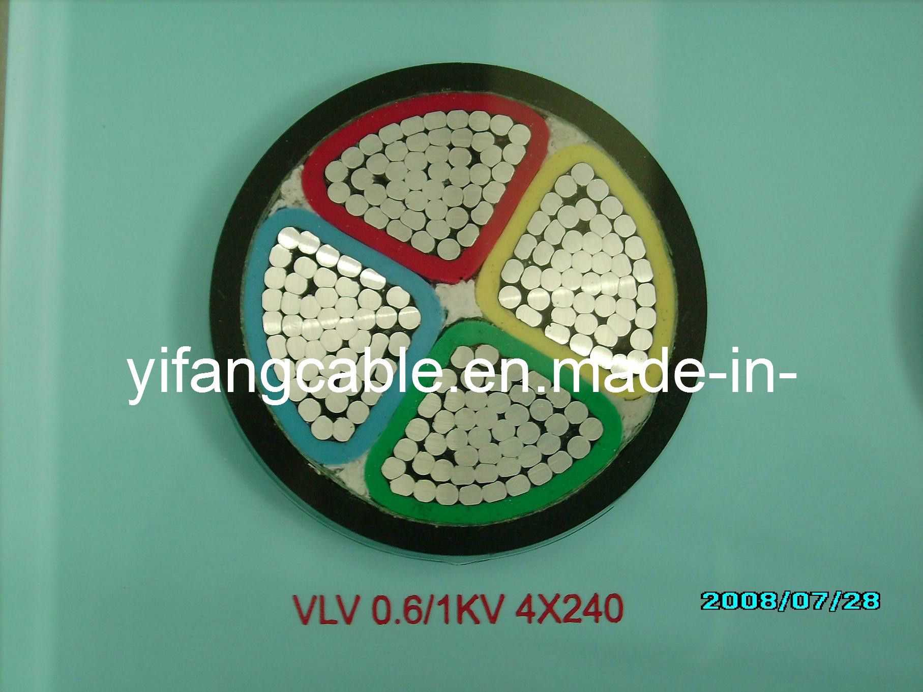 0.6/1kv Al/XLPE/PVC Cable 4 Core 35mm2