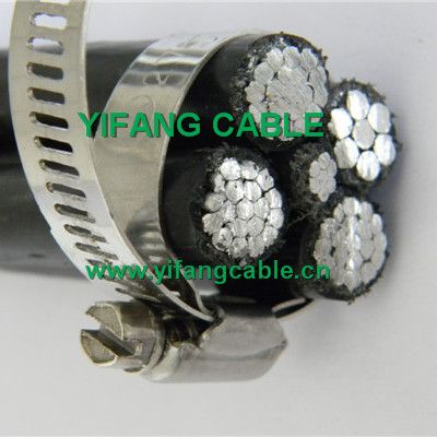 0.6/1kv Service Drop Cable 3X2AWG+2AWG Quadplex Aerial Cable 250 500 Mcm Aluminum Triplex Triplex Urd Cable
