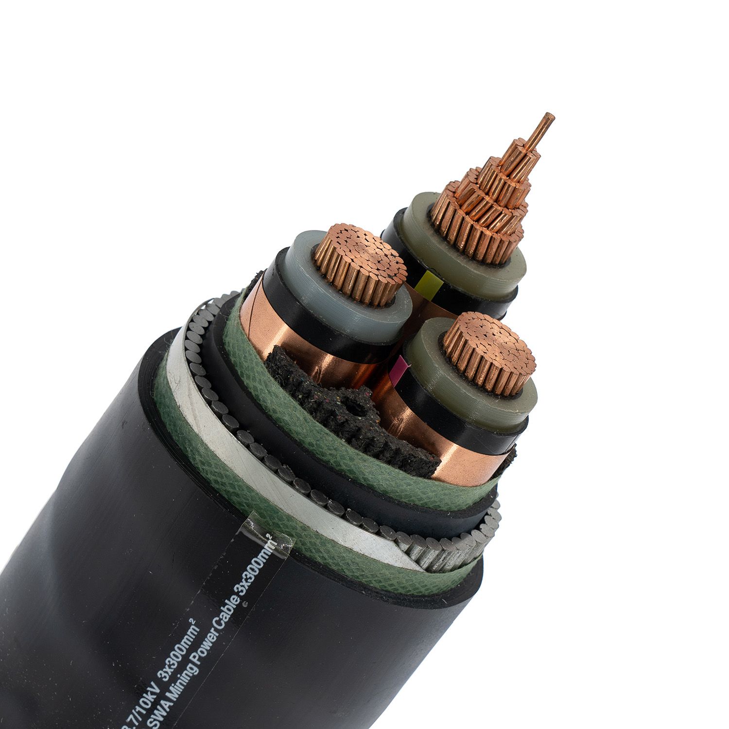 11kv 95 Sqmm 3 Kernkupfer- oder Aluminiumleiter MV-Stromkabel
