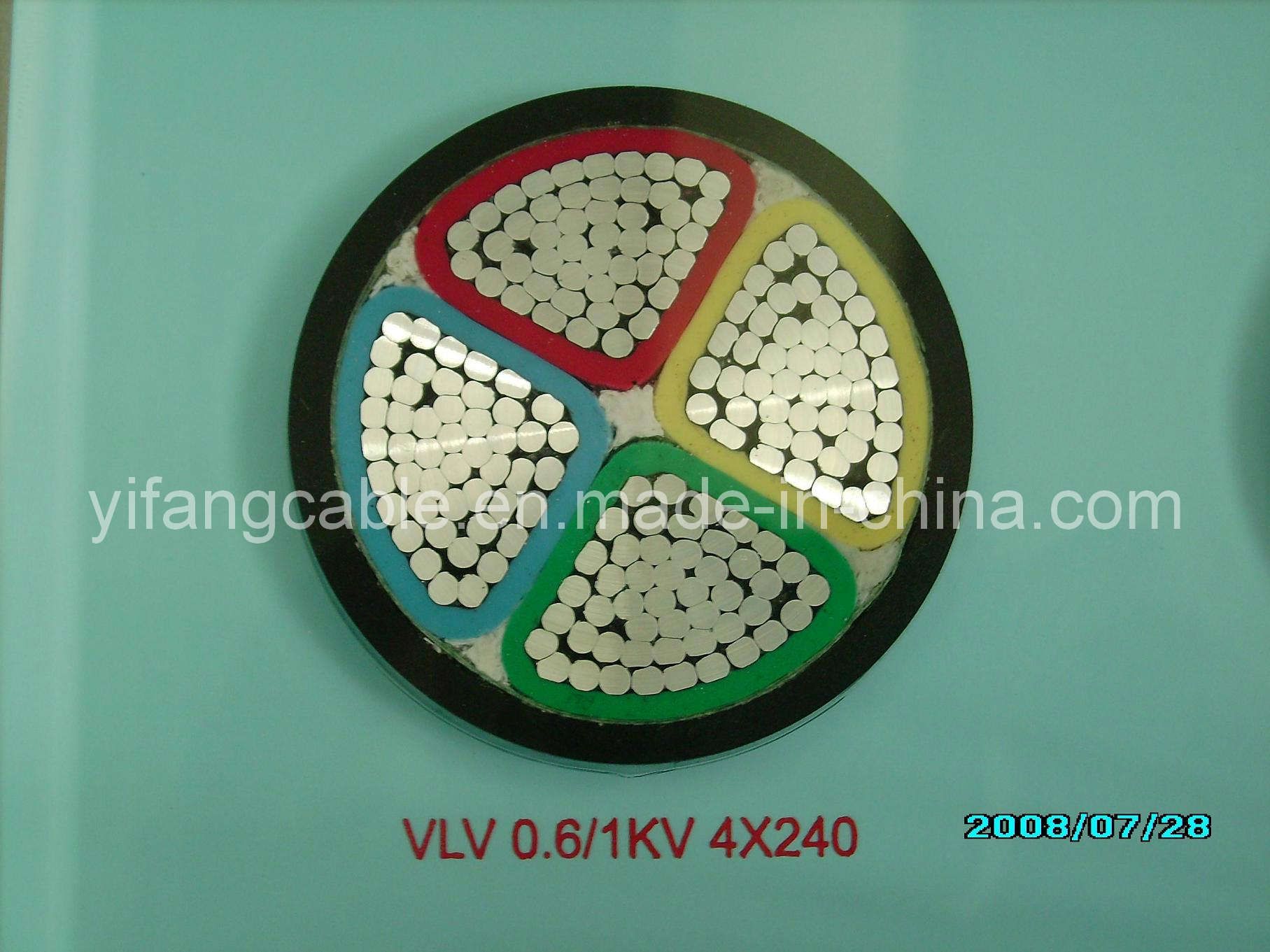 Chine 450mm2 Câble d′alimentation CC (VLV) 0.6/1kv 1 Isolation en PVC XLPE à cœur 70mm2 Corde de câble d′alimentation armée en fil d′acier Prix fabrication et fournisseur