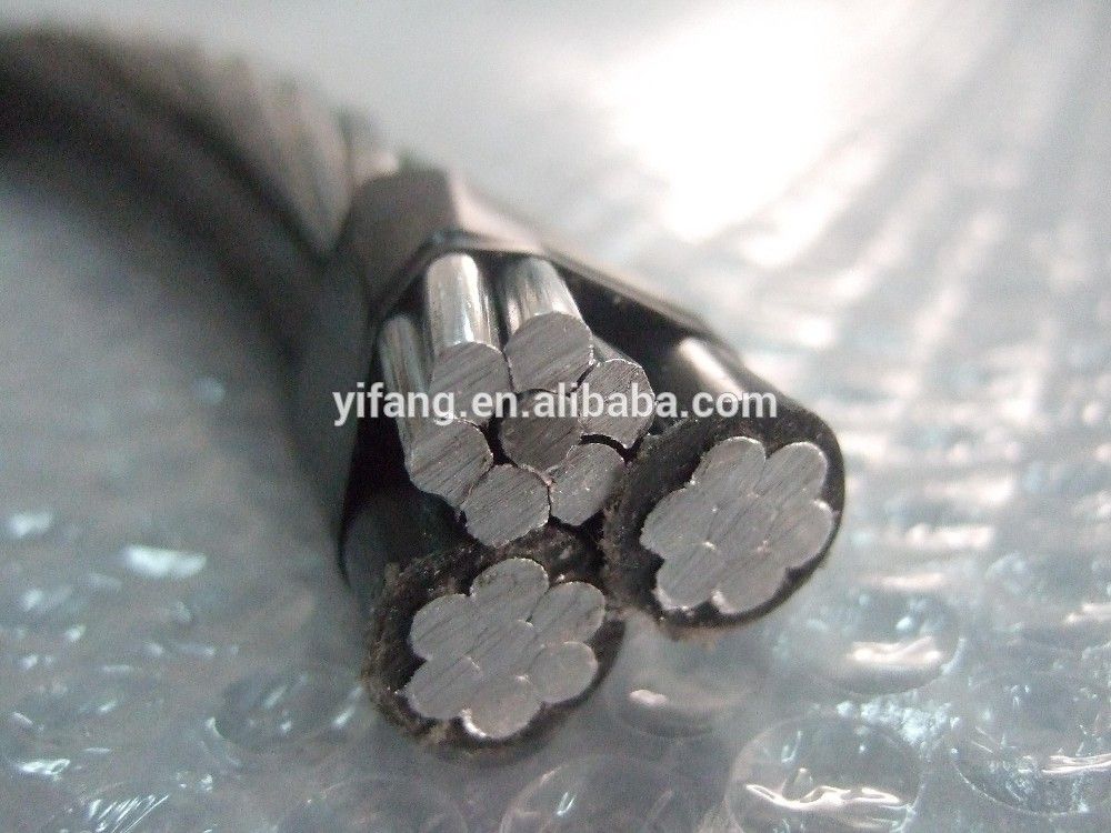 ABC Cable Triplex Cable Cockle 2*4/0AWG+1*4/0AWG Bare ACSR ABC Aerial Bundled Conductor Cable for Bare Conductor Overhead Distribution Systems