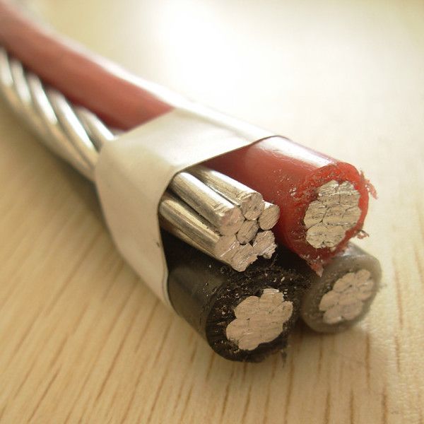 Duplex (1+1) Service Drop Aluminum Conductor Cable Insulated Overhead Power Cables Aluminum Overhead Service Drop Cable