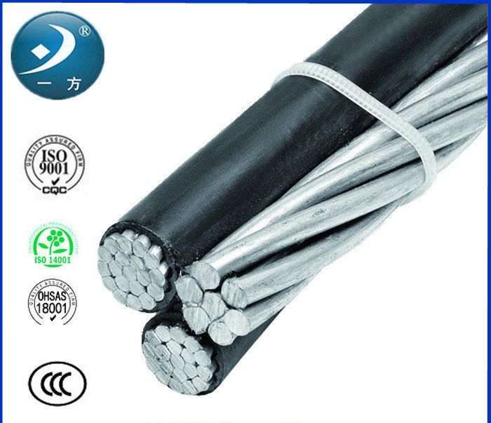 Câble de service aérien isolé en XLPE Duplex Quadplex avec conducteur en aluminium