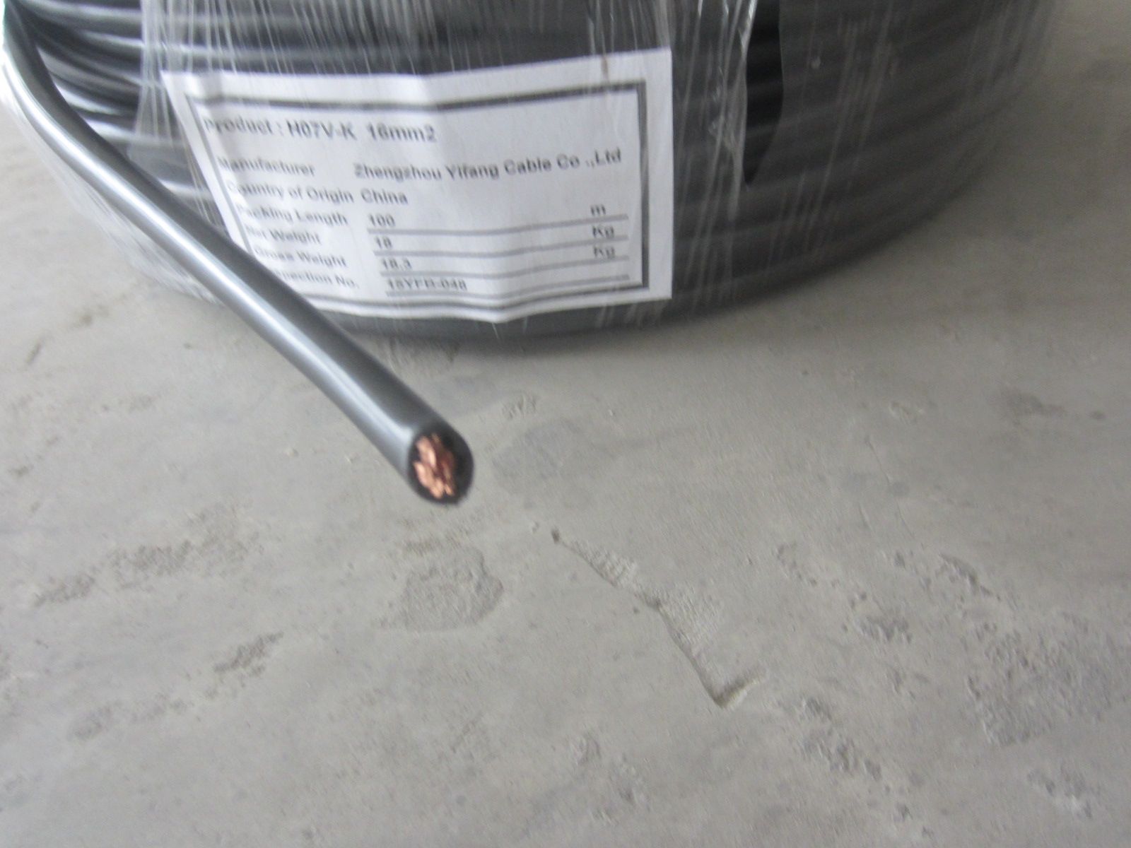 H07V-K Cable 1X16mm2