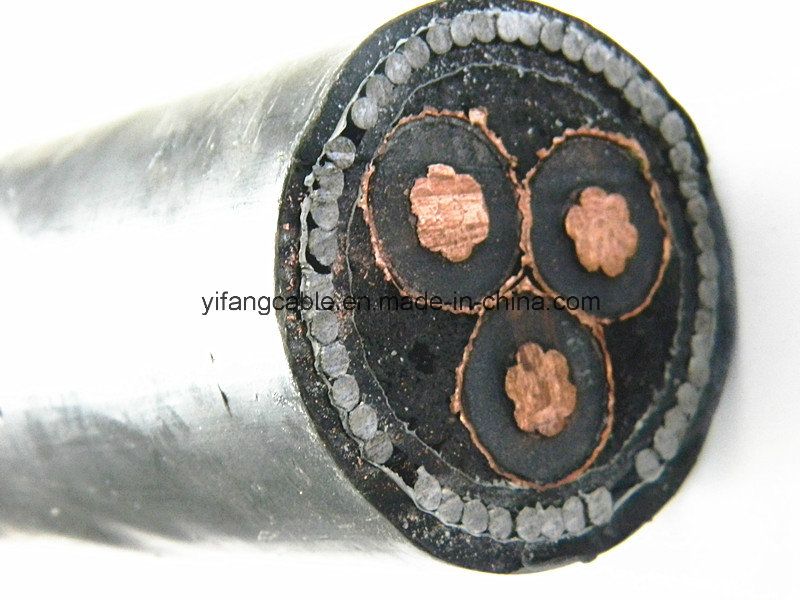 China Cabo de Potência XLPE de Núcleo Único 60502-2 3 33kv, 36kv, 18/30kv 3core 35sqmm para Usina de Energia fabricação e fornecedor