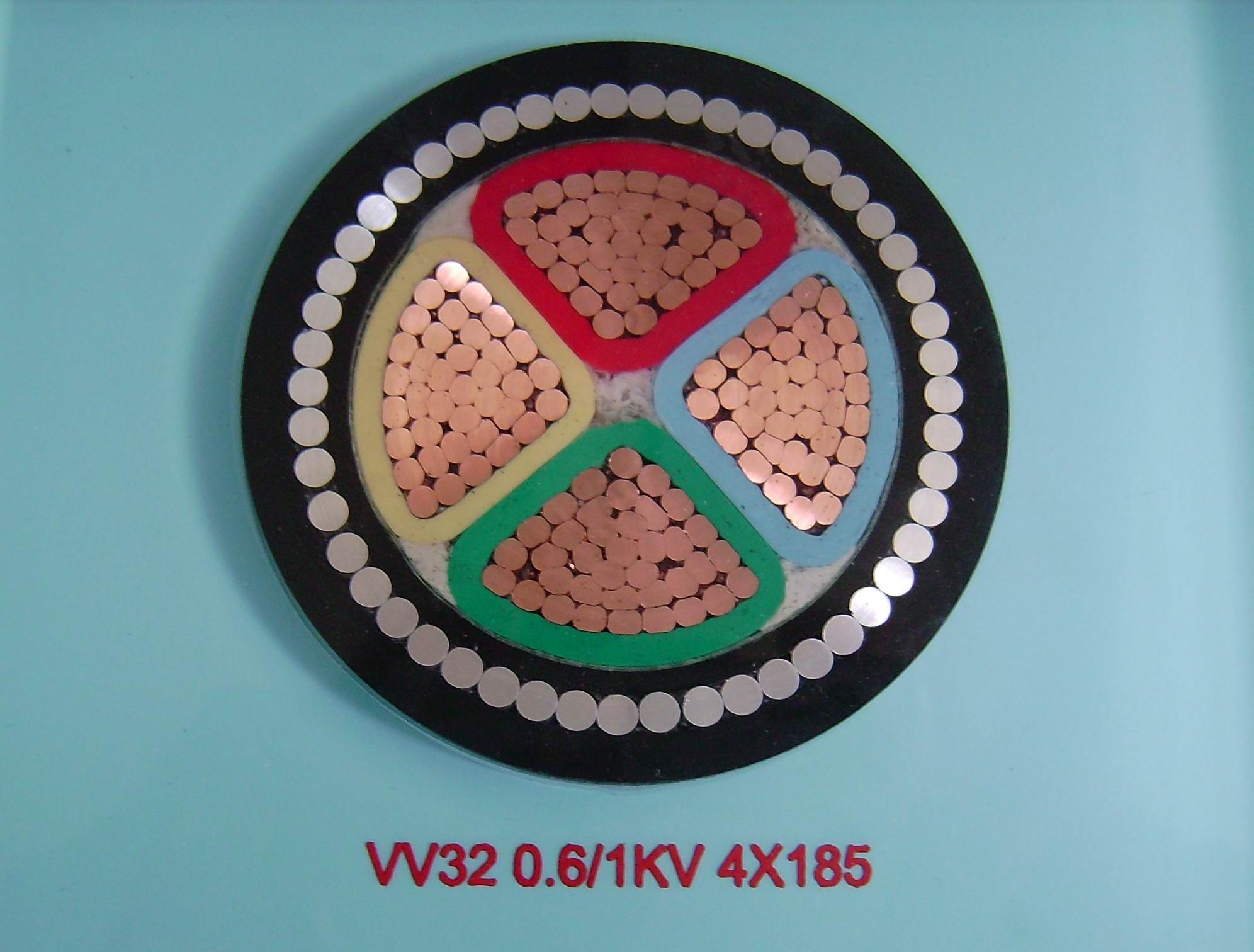 IEC 60502 600 0.6/1kv Cu/PVC/Swa/PVC 4X185mm2 Cross-Linked Polyethylene Electric Wire Cable