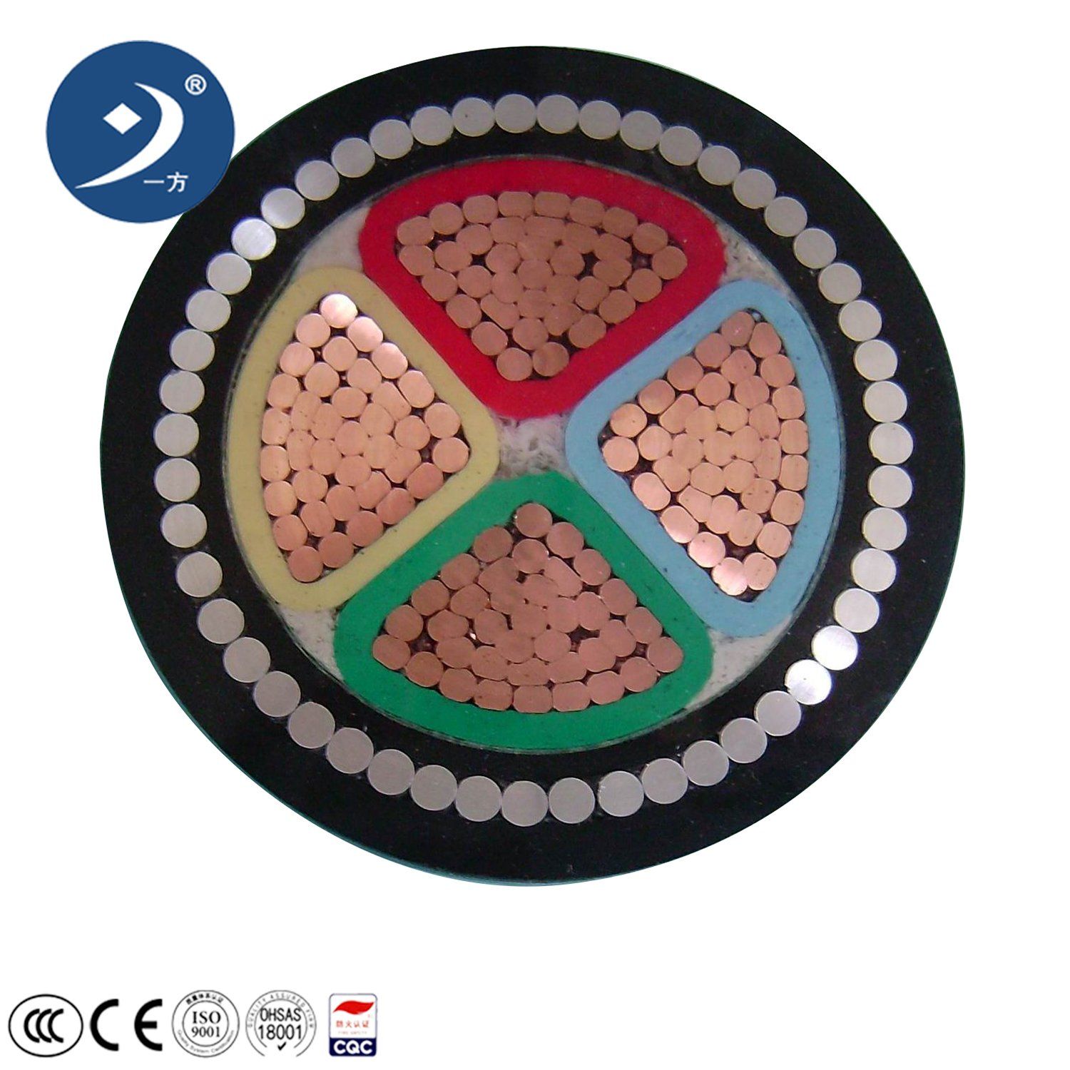 Cina Cavo elettrico flessibile armato a bassa tensione XLPE isolato con guaina in PVC fornitore di cavi elettrici 60502 600/1000V 3 fase 4 nucleo (YJV/YJV22-0.6/1KV) produzione e fornitore