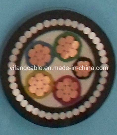 Chine Câble à âme unique en cuivre ou en aluminium, isolé XLPE basse tension, armé de Swa, avec gaine en PVC 4X16mm2+10mm2 25mm2 NF2X fabrication et fournisseur
