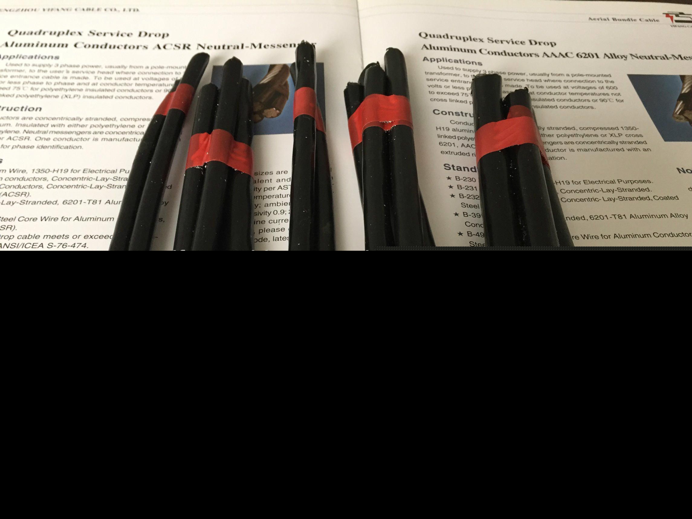 NFC Standard XLPE Insulated Aluminum Aerial Bundled Cable Malaysia Single Core Cables