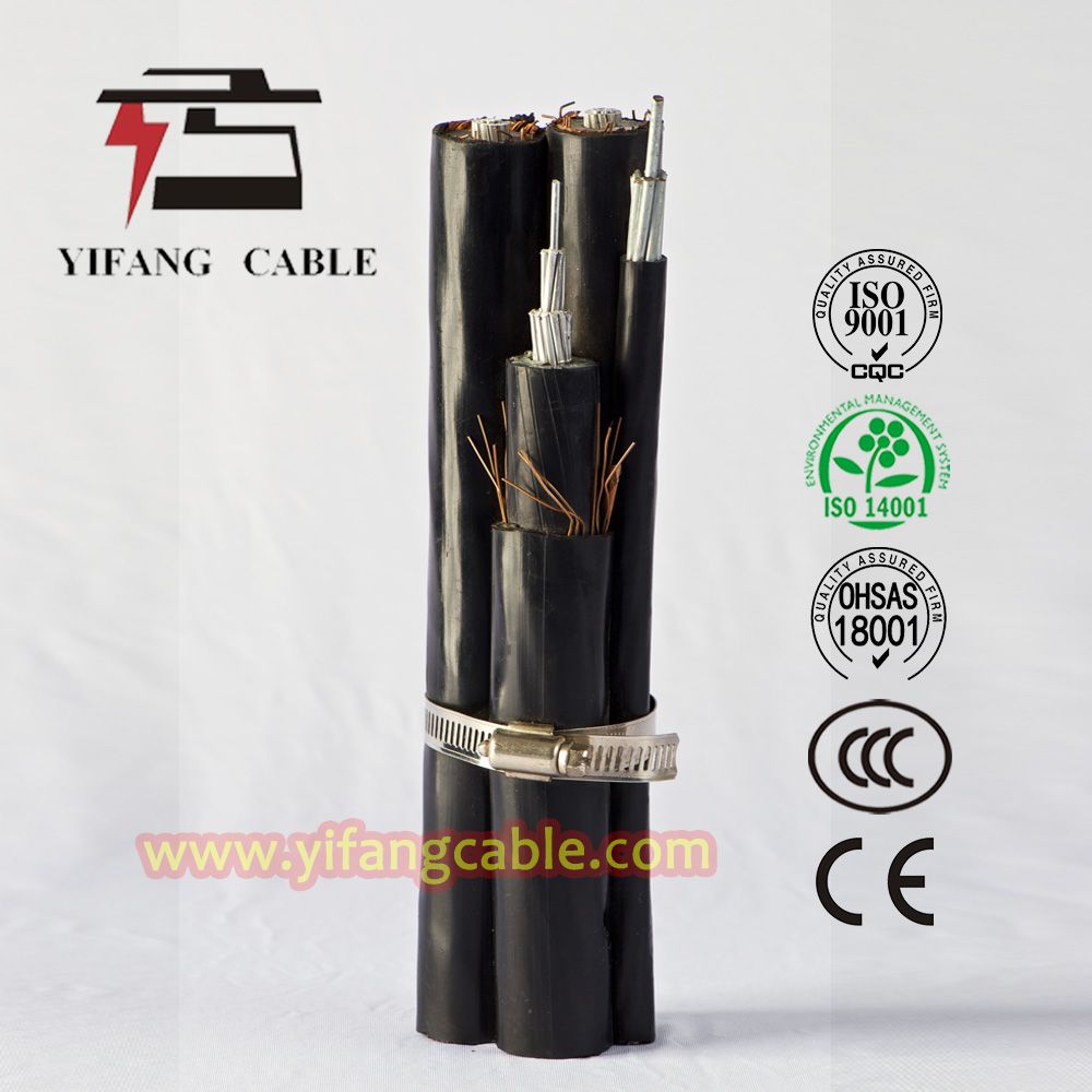 Overhead Insulated Triplex Aerial Twisted 4 Core Aluminum 95mm2 ABC Cable XLPE Insulated