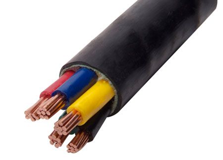Câble VVG isolé en PVC, gainé en PVC, multicœur 5X25mm2 en cuivre pour alimentation