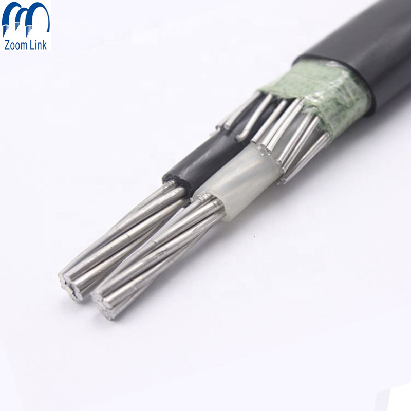 0.6/1kv Aluminum Conductor XLPE Insulated 2X8 AWG Concentric Cable
