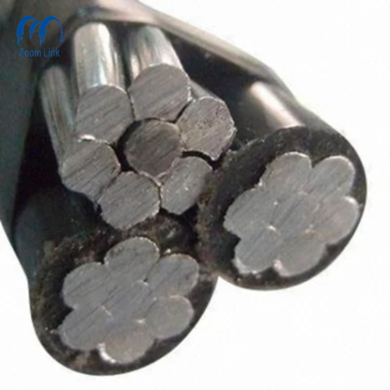 2*6AWG+1*6AWG XLPE Insulated Electrical Overhead Service Drop ABC Aluminum Cable