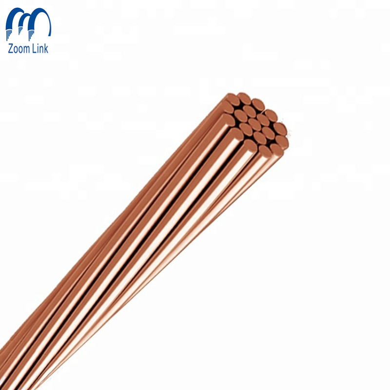 Norme ASTM Conducteur en cuivre nu flexible et dénudé en fils torsadés 6AWG, 4AWG, 2AWG, 1/0AWG